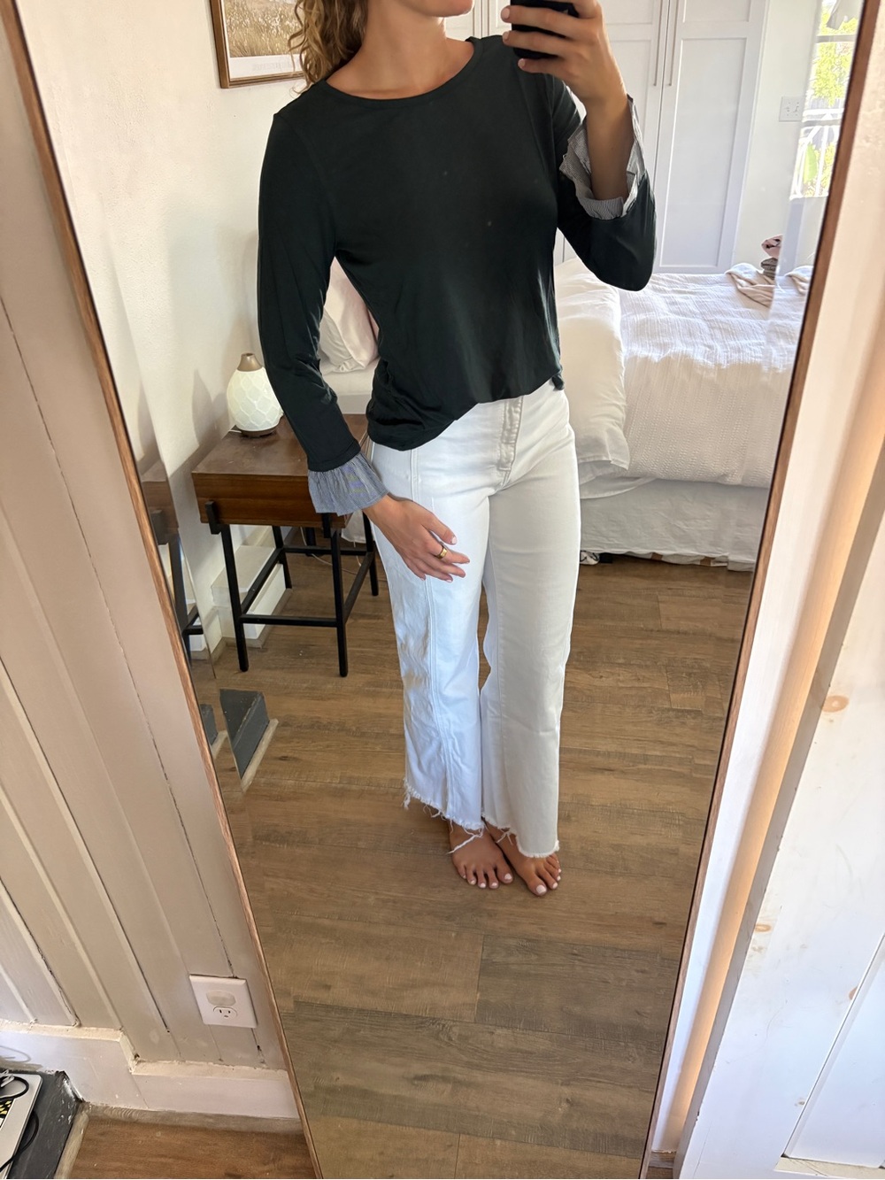 Vince Camuto Forest Green Long-Sleeve Top